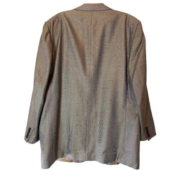 Cicchini Custom Clothier Mens Blazer Size Como Silk Wool Blend Tan & Gray 52R - Picture 2 of 13